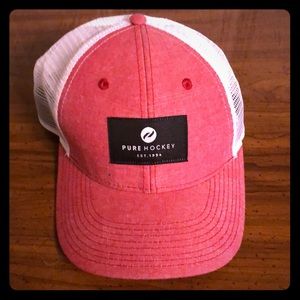Pure Hockey fitted cap salmon colored